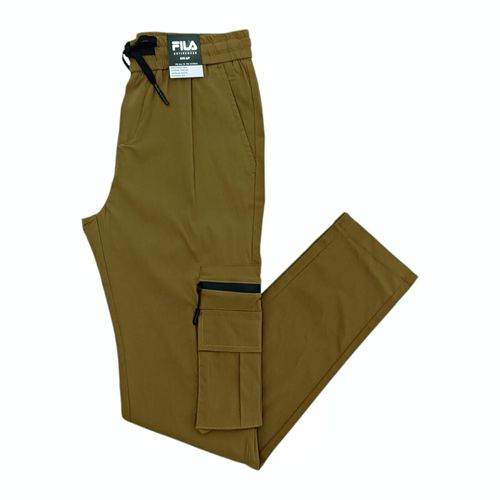 Pantalón cargo verde sólido