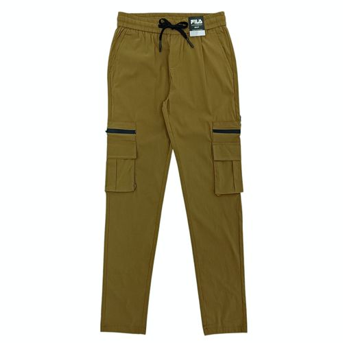 Pantalón cargo verde sólido