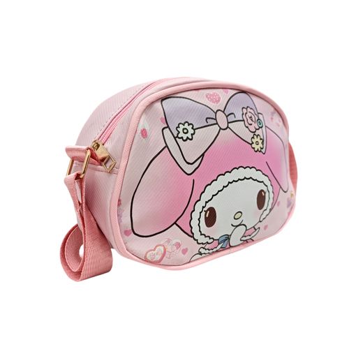 Cartera infantil rosa estampada