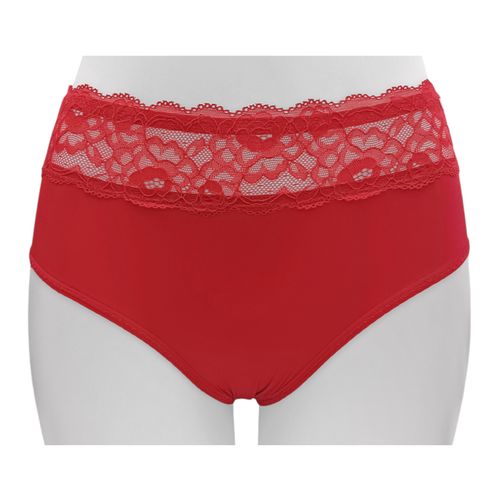 Panty hípster rojo de encaje