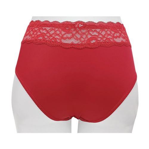 Panty hípster rojo de encaje