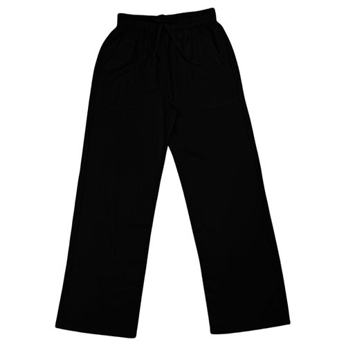 Pantalón wide leg negro sólido