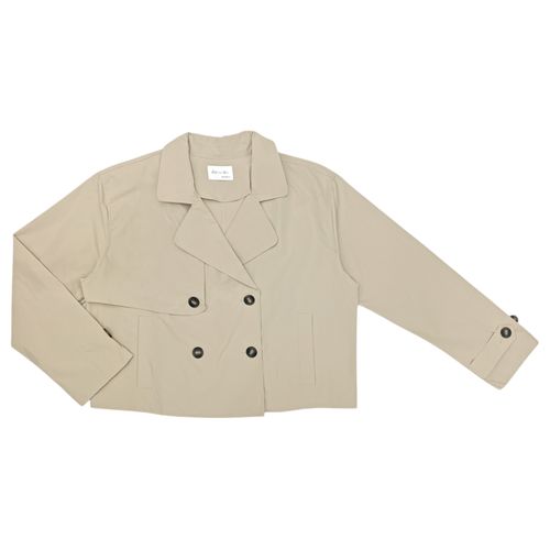 Chaqueta beige sólido