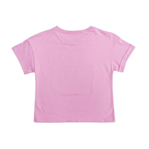 Camiseta rosa estampada