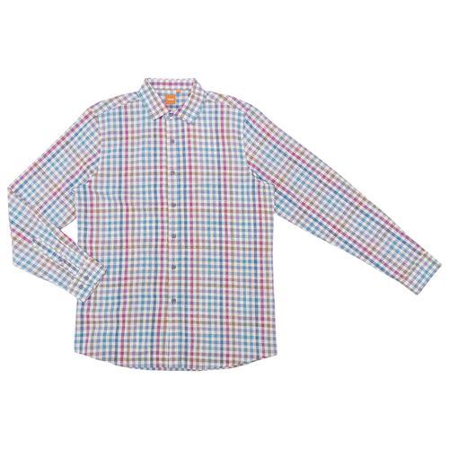 Camisa formal multicolor cuadriculada