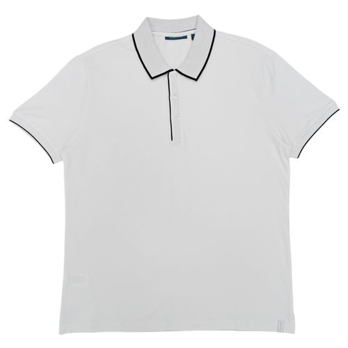 Camisa tipo polo blanco sólido