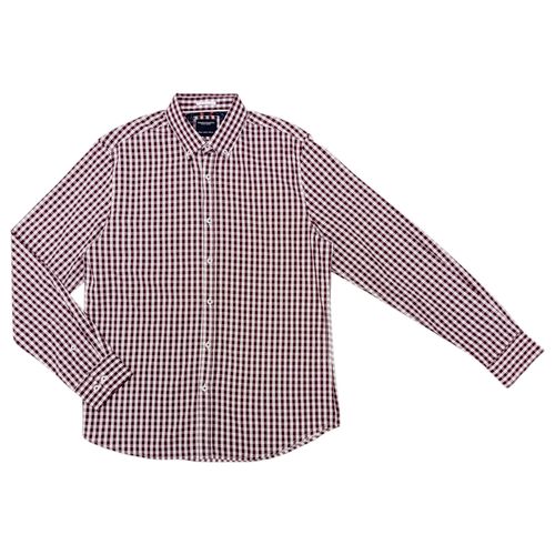 Camisa casual vino cuadriculada