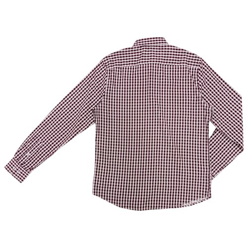 Camisa casual vino cuadriculada