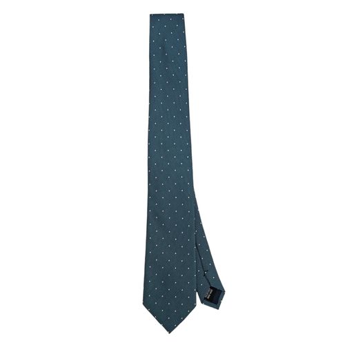 Corbata  azul de puntos