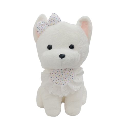 Peluche de cachorrita blanca