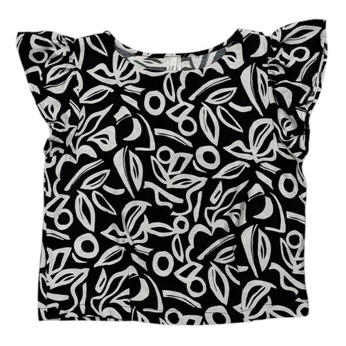 Blusa negra estampada