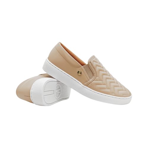 Mocasines casuales beige con textura