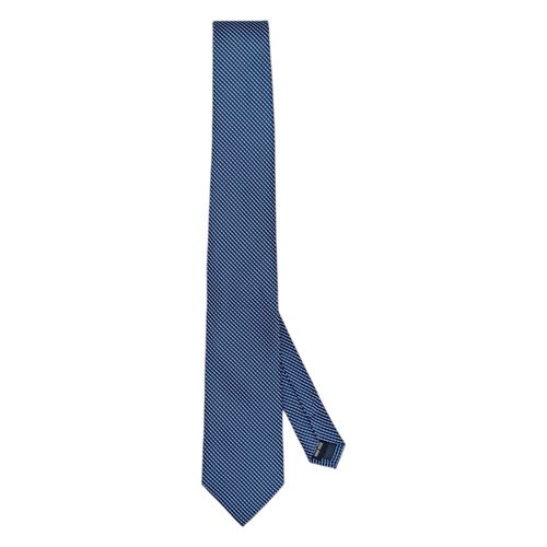 Corbata azul estampada