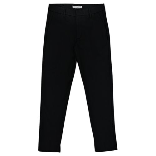 Pantalón cropped negro sólido