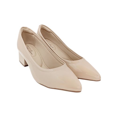 Tacones beige sólidos