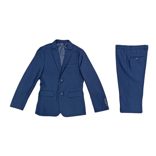 Traje formal azul sólido