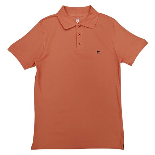 Camisa tipo polo salmón sólido