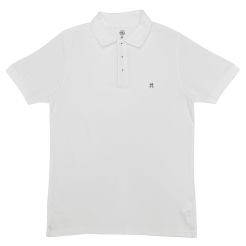 Camisa tipo polo blanco sólido