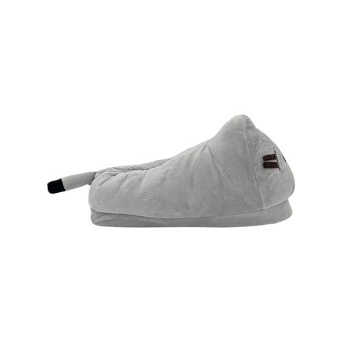 Pantuflas gris afelpadas