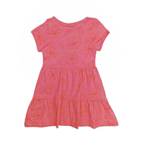 Vestido estampado rosa