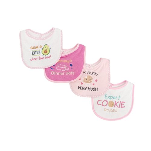 Set de 4 baberos bordados