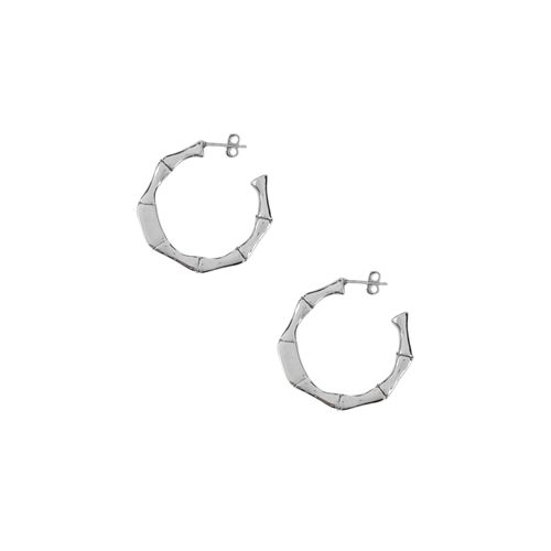 Argollas con textura plateadas