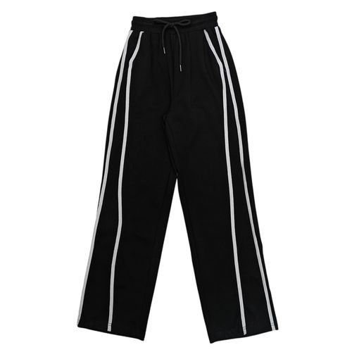 Pantalón wide leg deportivo negro con textura