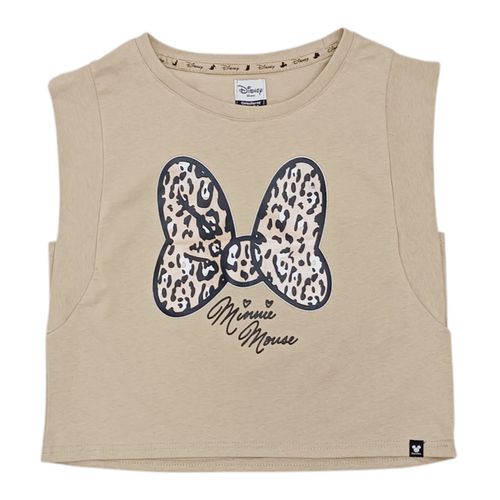 Camiseta beige estampada