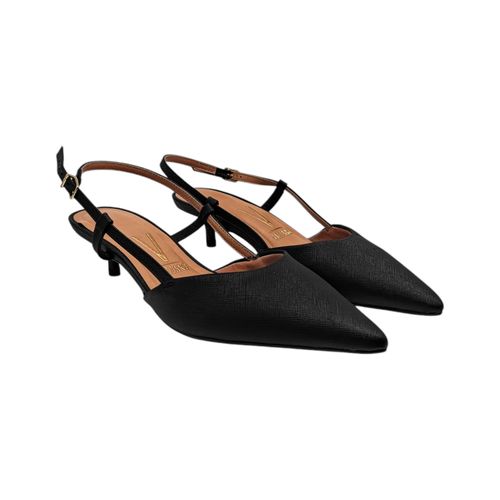 Tacones slingblack negros sólidos