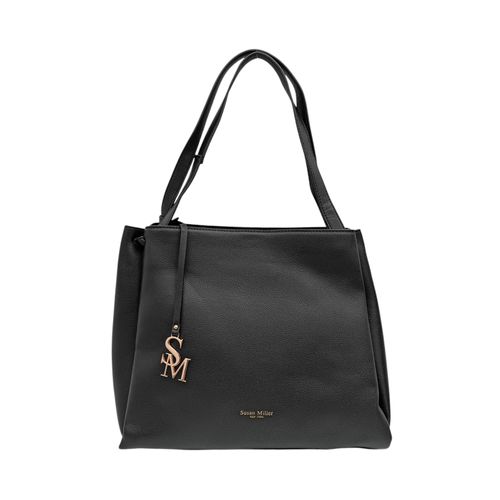 Cartera shopper negro sólido