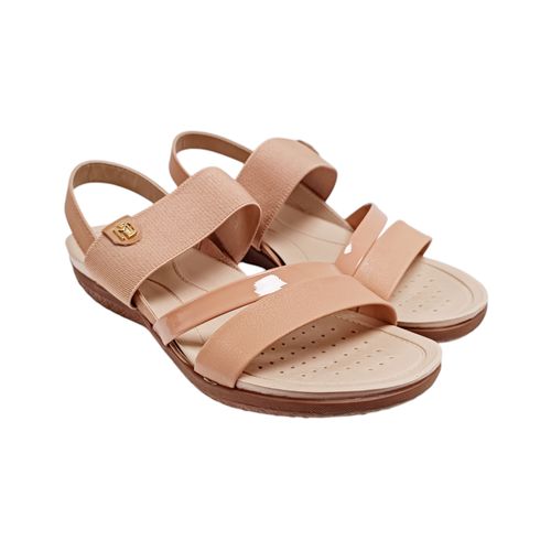 Sandalias nude con textura