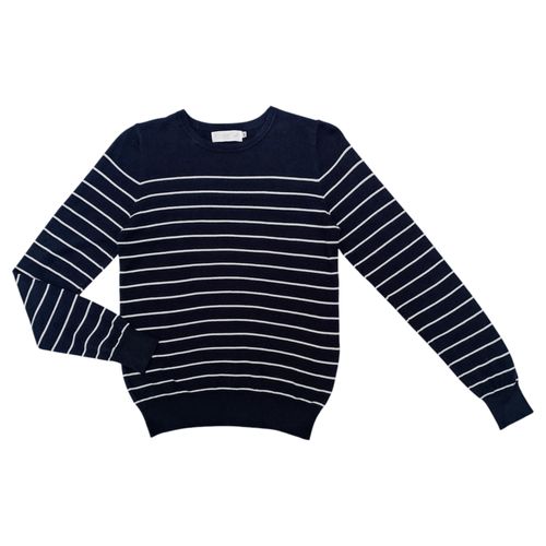 Pull over navy rayado