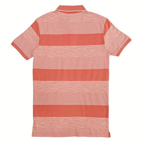Camisa tipo polo rosa rayada