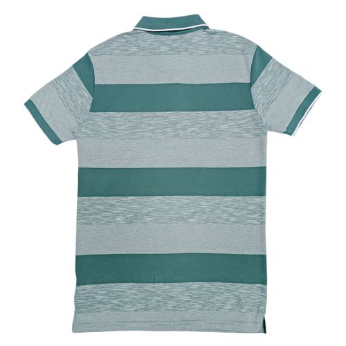 Camisa tipo polo verde rayada