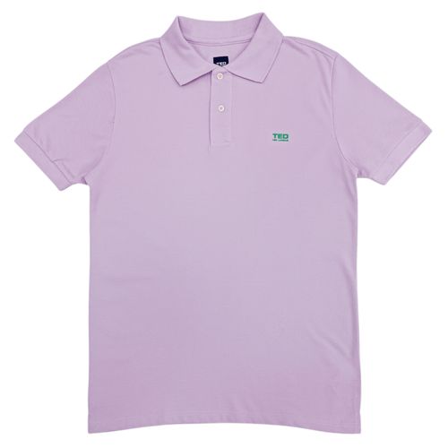 Camisa tipo polo lila sólido