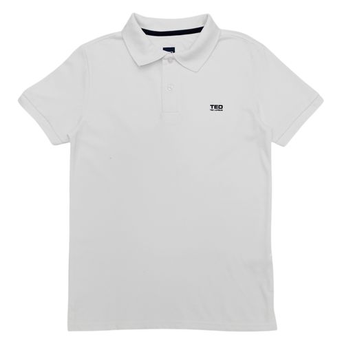 Camisa tipo polo blanco sólido