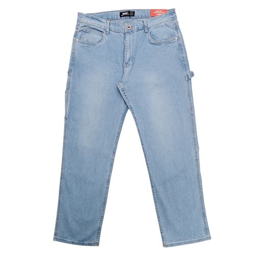 Straight jeans azul claro sólido
