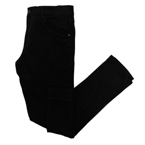Slim jeans negro sólido