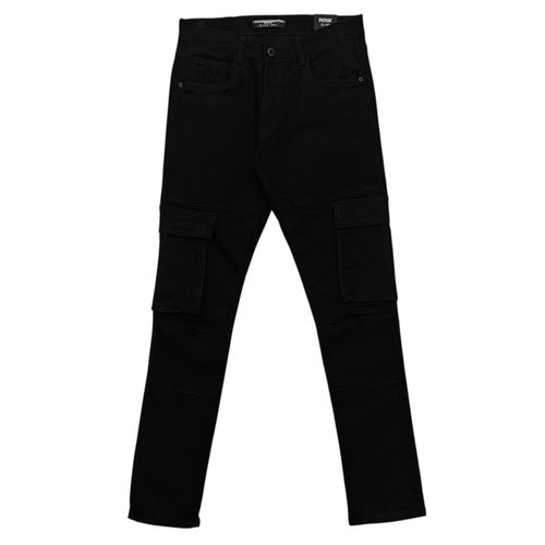 Slim jeans negro sólido