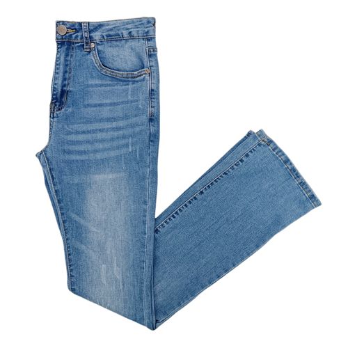 Flare jeans sólido azul