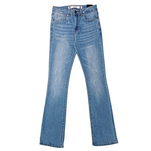 Flare jeans sólido azul