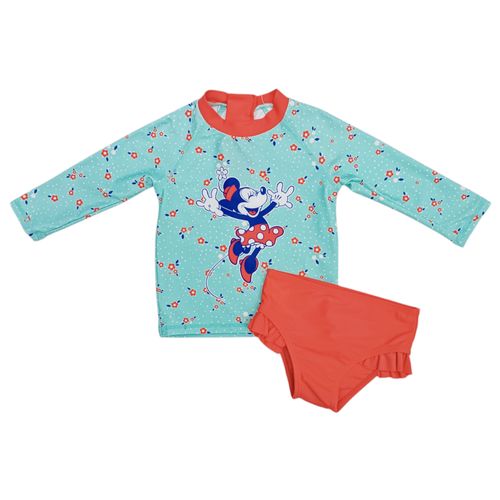 Traje de baño bicolor estampado