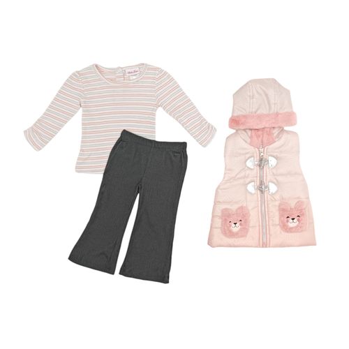 Conjunto 3 piezas rayado