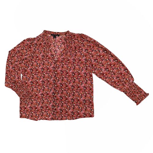 Blusa roja estampada