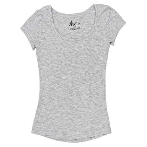 Camiseta gris jaspeada