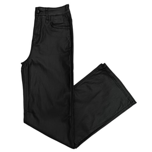 Pantalón wide leg negro sólido