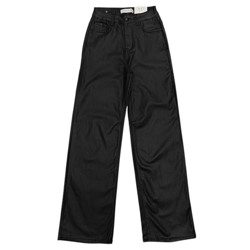 Pantalón wide leg negro sólido