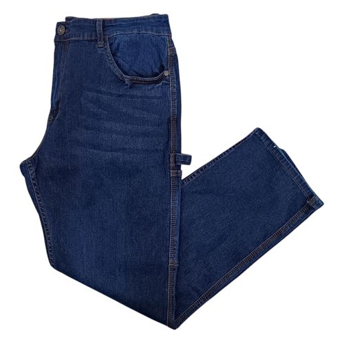 Straight jeans azul sólido