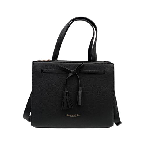 Cartera shopper negra sólida