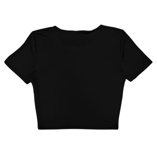 Crop top negro sólido